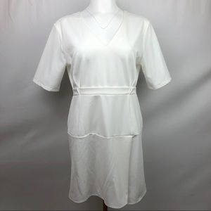 ASOS Women’s Short Sleeve Cream Dress Sz 12P
